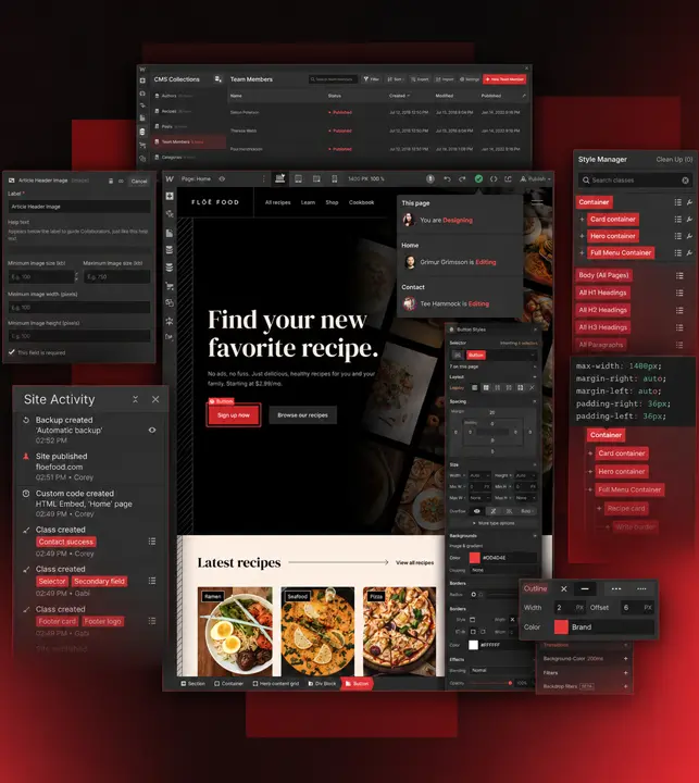 Custom Webflow website design by Neutrons